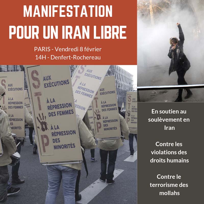 Manifestation à Paris pour un Iran Libre