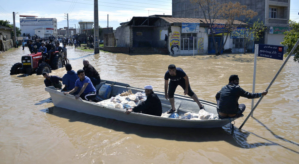 l'inondation en Iran,