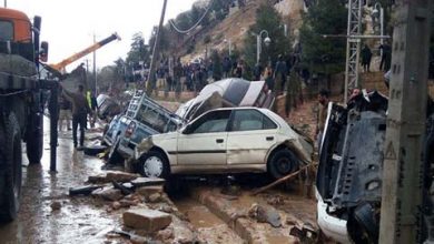 des victimes des inondations massives en Iran