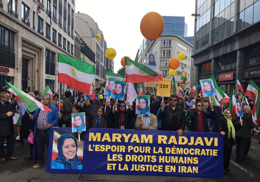 Des centaines de manifestants ont protesté à Bruxelles contre le régime iranien