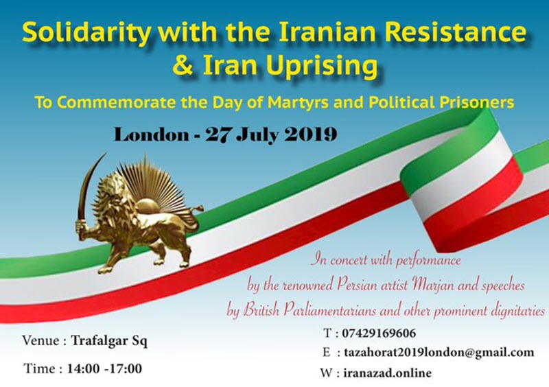 Grand rassemblement des sympathisants de l'OMPI à Londres en faveur d'un Iran libre