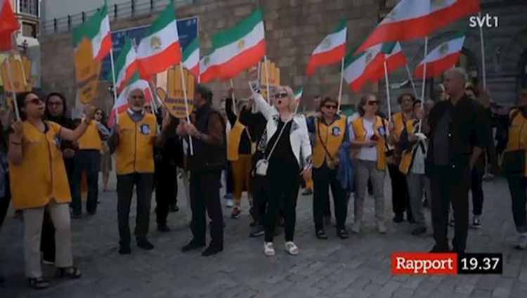 les manifestants iraniens à Stockholm