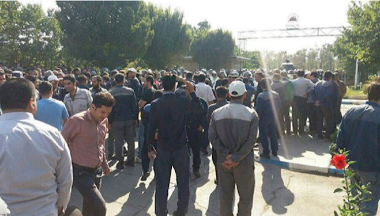 Iran : Manifestation des travailleurs d’Azarab
