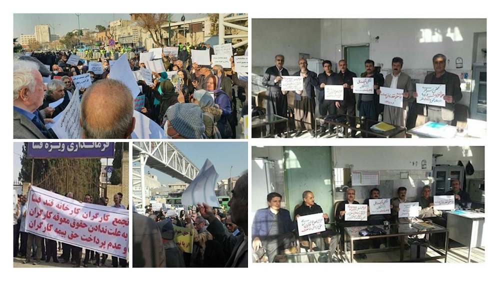 Manifestations à travers l'Iran par différentes couches sociales