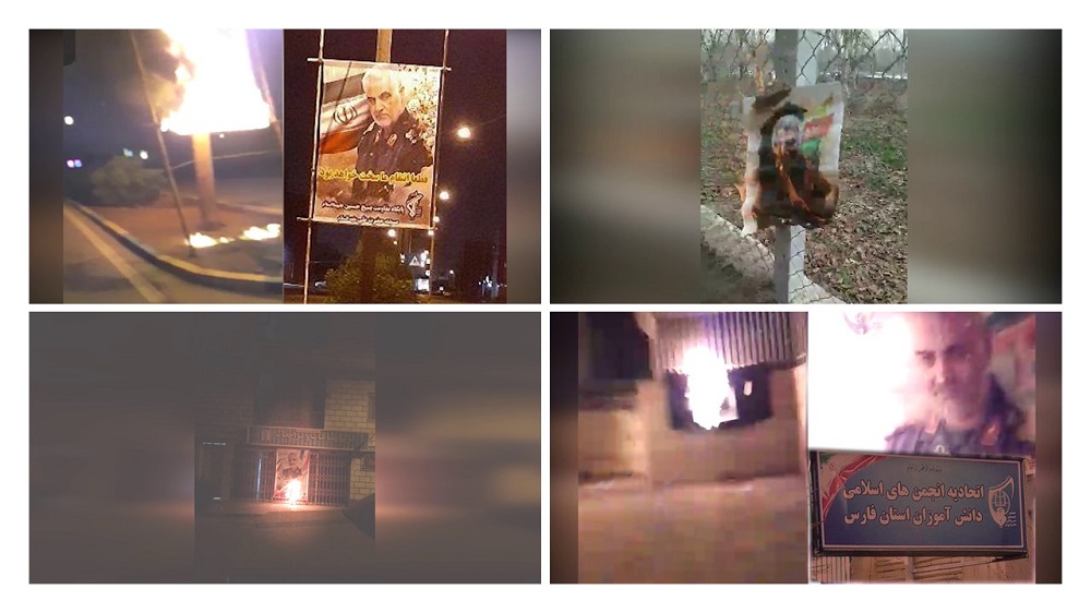Iran: des portraits de Khamenei et Soleimani brûlés à Téhéran et en province