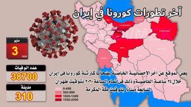 Iran : Les décès dus au coronavirus dans 310 villes dépassent les 38.700