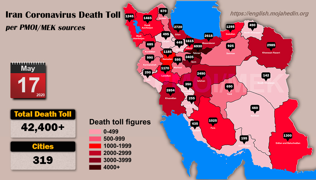 Iran : les décès dus au Covid-19 dans 319 villes dépassent les 42.400