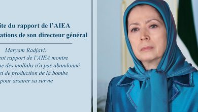 A la suite du rapport de l’AIEA Mme Radjavi a déclaré : Le régime des mollahs n’a pas abandonné son projet d’arme nucléaire et poursuit son travail clandestin