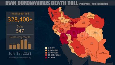 Iran : Plus de 328.400 décès dus au coronavirus
