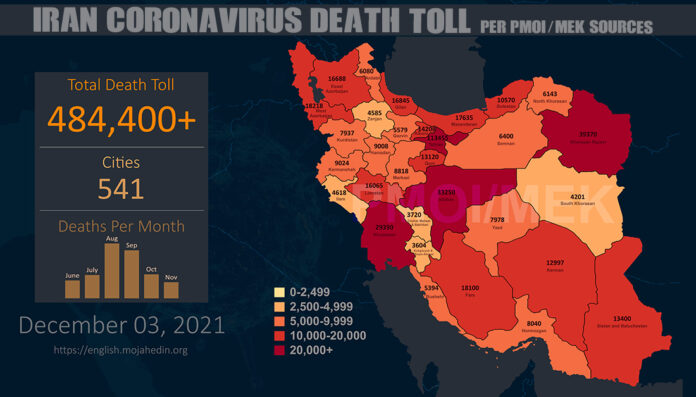 Iran : Plus de 484.400 décès dus au coronavirus