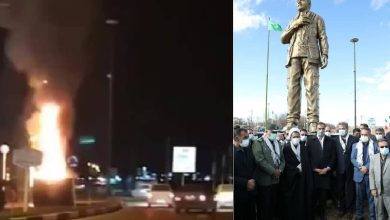 Des unités de résistance incendient la statue de Qassem Soleimani