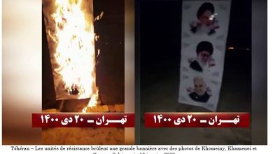 ran : Les unités de résistance brûlent des panneaux de Qassem Soleimani dans diverses villes