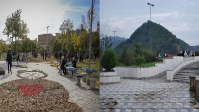 Iran : A Ispahan : Des unités de résistance projettent l’emblème de l’OMPI pour marquer l’anniversaire de l’exécution de ses fondateurs en mai 1972