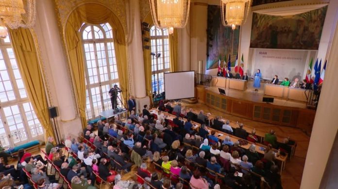Solidarité avec les résistants iraniens à la mairie du 5ème de Paris