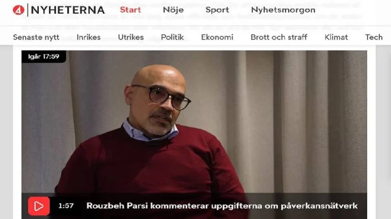 Un média suédois révèle les activités d’un agent d’influence iranien, Rouzbeh Parsi