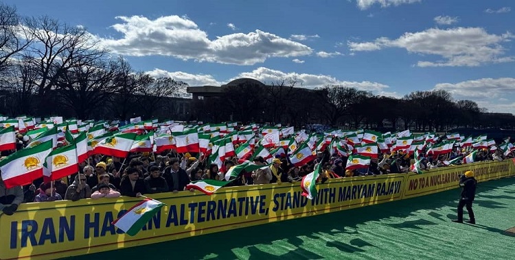 Grand rassemblent à Washington pour soutenir la Résistance iranienne à l’occasion de la Journée internationale des femmes