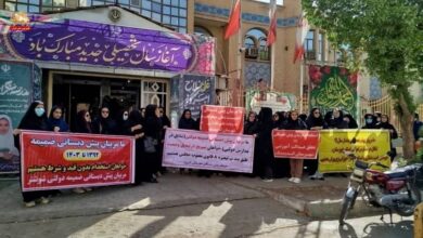 Ahvaz – Manifestation des enseignants du préscolaire contre la précarité de l’emploi, 22 septembre 2025