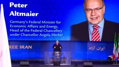 Peter Altmaier plaide pour des sanctions plus sévères et soutient le plan en dix points de Maryam Radjavi lors du rassemblement pour un Iran à Berlin