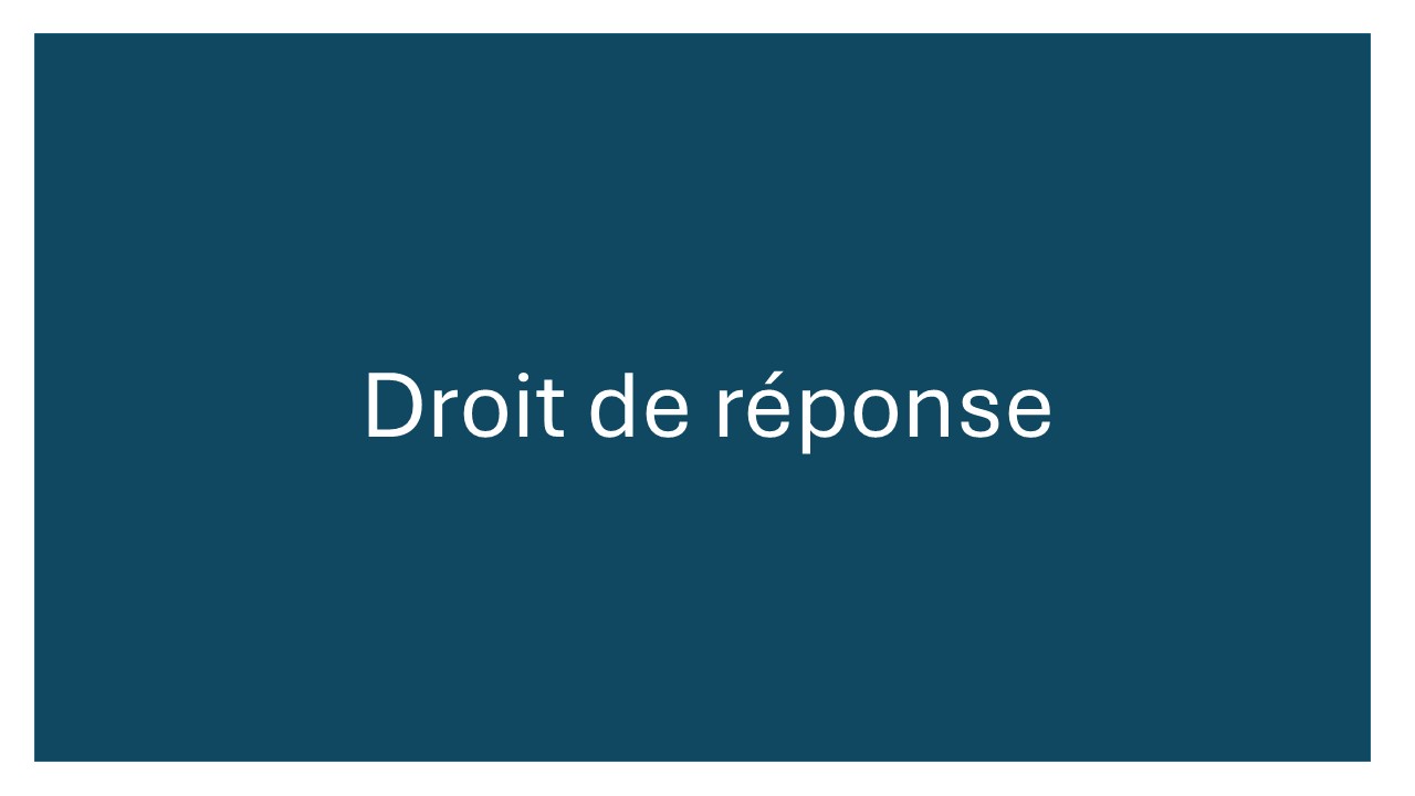 Droit de réponse à l’article d’Abnousse Shalmani, du magazine Le Point