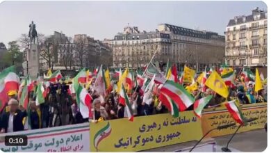 Manifestations de milliers d’Iraniens en Europe et aux États-Unis en soutien à l’annonce d’un gouvernement provisoire par le CNRI
