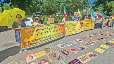 Les partisans du CNRI manifestent contre la terreur du régime des mollahs